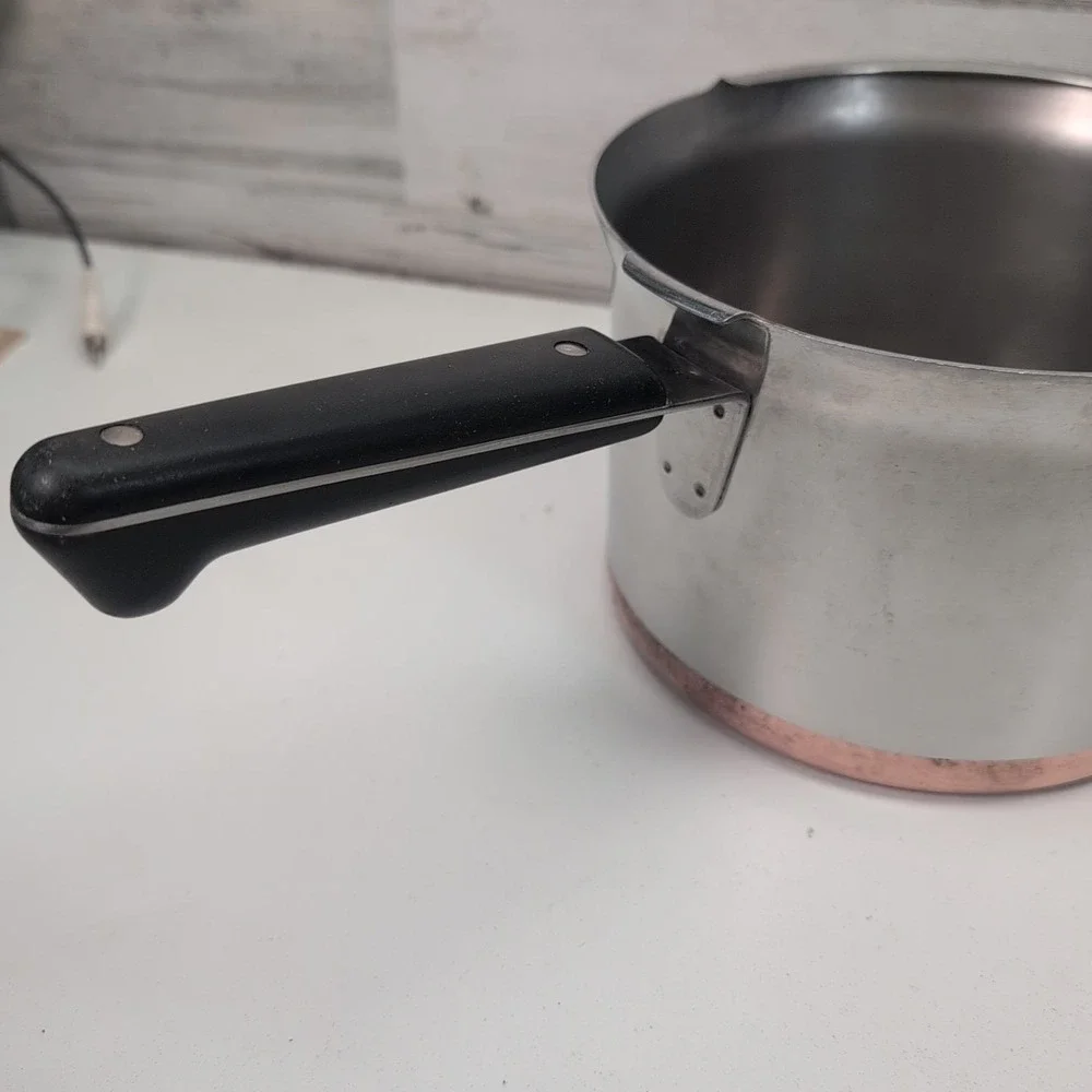 Revere Ware 1801 4 Qt Pressure Cooker Copper Bottom with Trivet